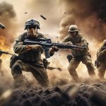 戦場の兵士