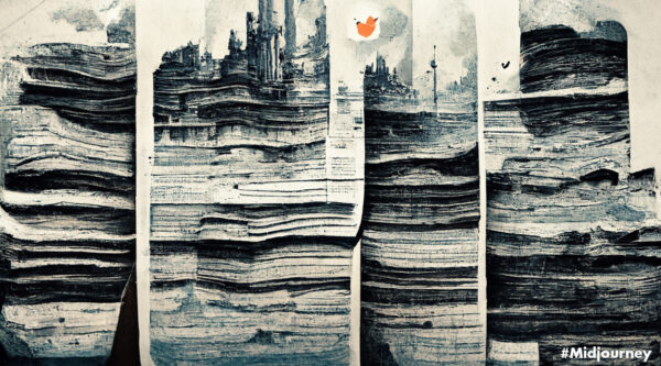 The "tweets" become strata.