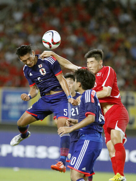 サッカーの東アジアカップ、日本対北朝鮮（2015年8月2日）